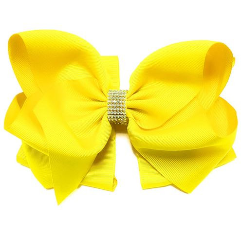 7.5" Daffodil Rhinestone Hairbow