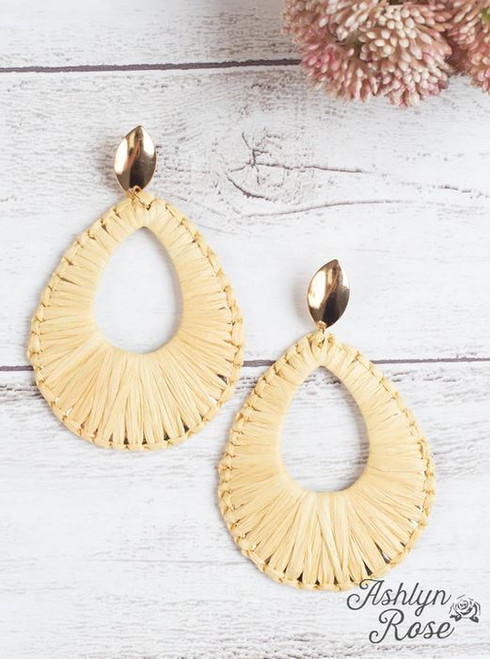 Woven Dreams Beige Earrings
