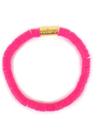 Key West Fuchsia & Gold Stretch Bracelet