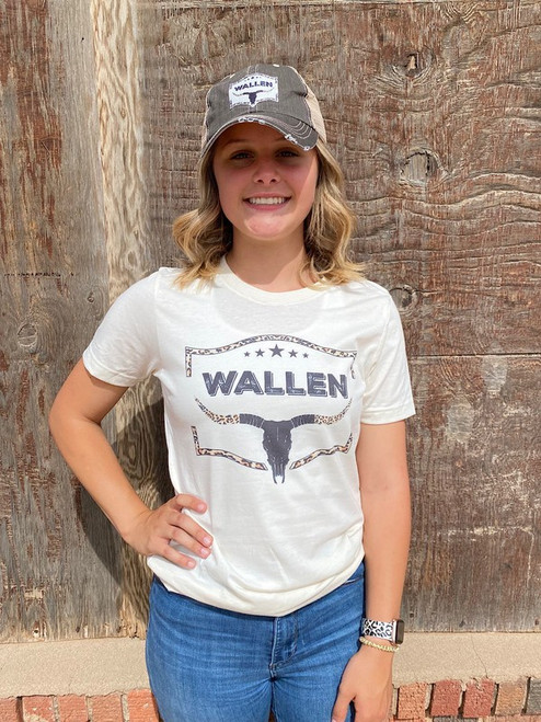 Wallen Bull Skull Cream Tee