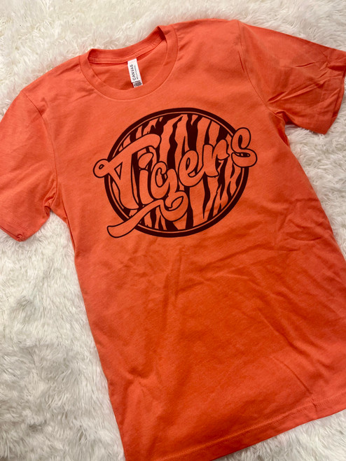 Heather Orange Tigers Tee