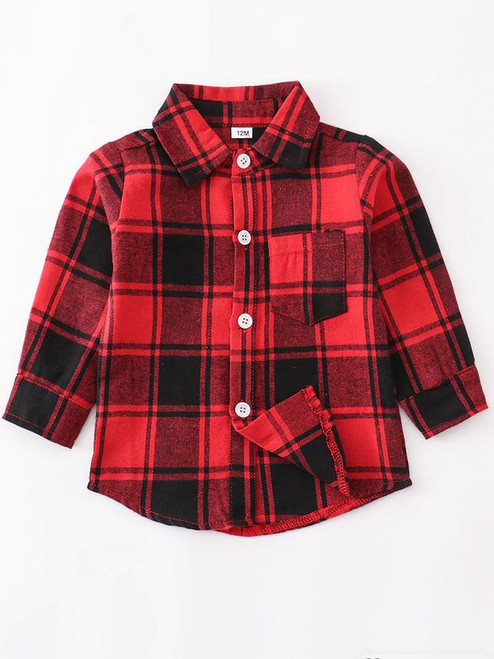 Boys' Buffalo Plaid Flannel Shirt