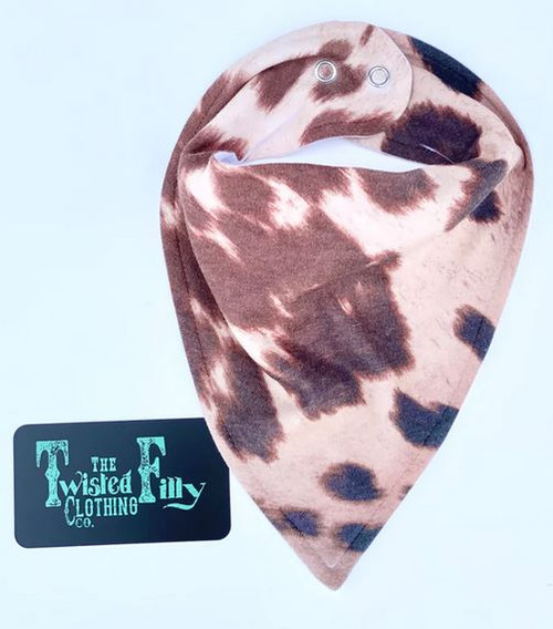 Longhorn Cowhide Infant Bib