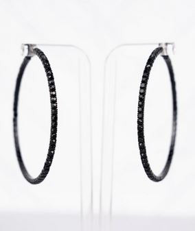 Brooklyn Bay Black Hoop Earrings