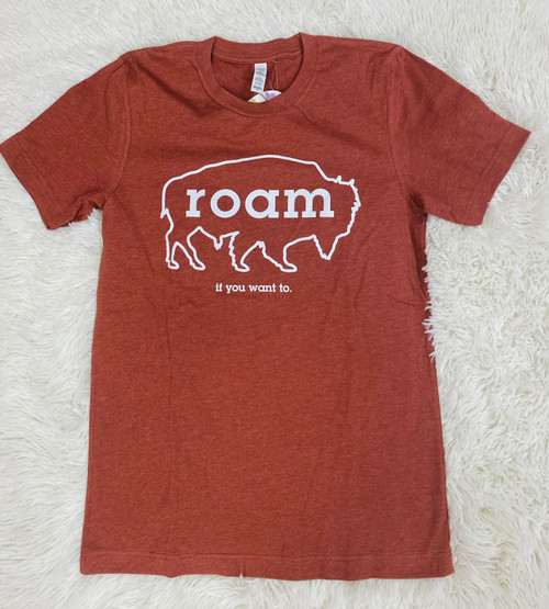 Roam If You Want To Heather Rust Tee