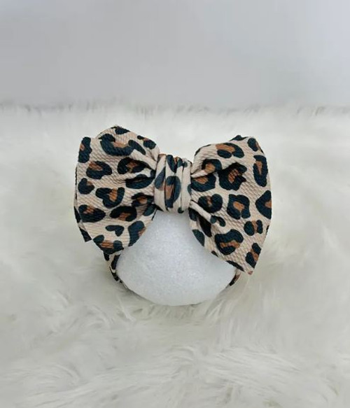 Leopard Print Infant Waffle Headband