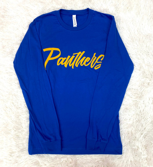 Panthers Script Long-sleeve Tee