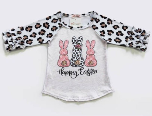 Girls' Happy Easter Bunnies Raglan Tee