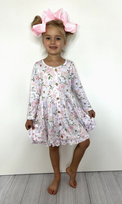 Girls' Blooming Hearts Dress