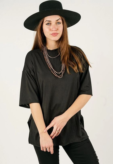 Black Bulgari Oversize Top