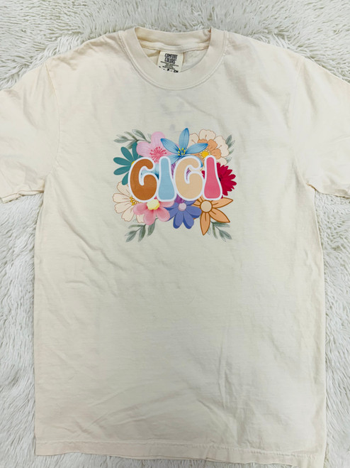 Floral Gigi Comfort Color Tee