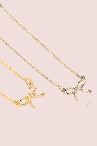 Coquette Bow Dainty Necklace