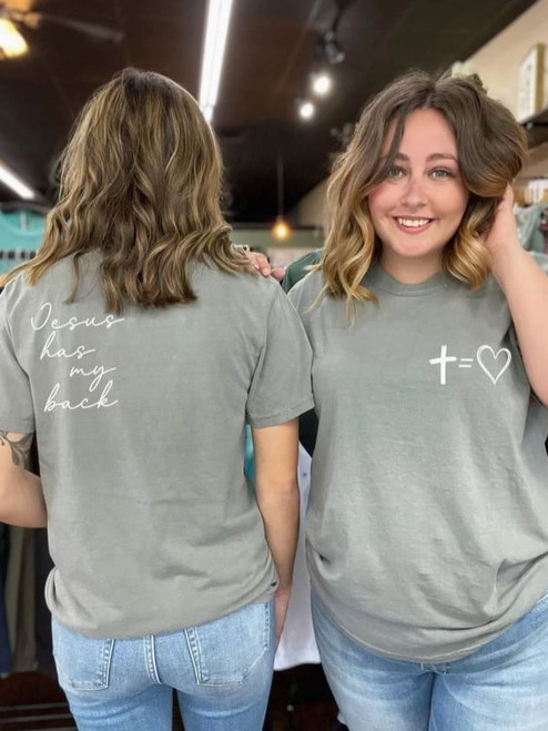 Jesus Has My Back Comfort Color Tee