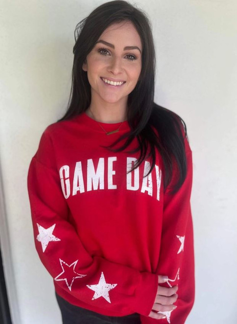 Arkansas Game Day Star Sleeve Sweatshirt