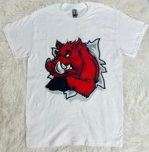 Bustin' Out Hogs White Tee