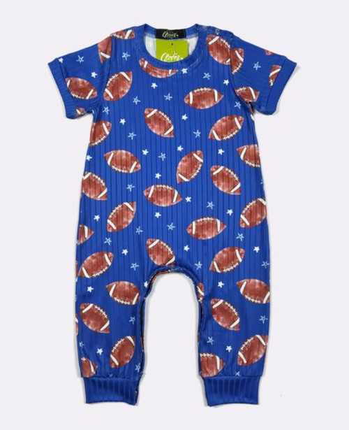 Infant Boys' Royal Blue Football Romper