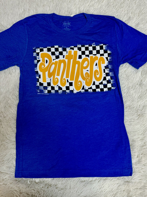 Checkered Panthers Royal Blue Tee