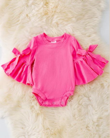 Infant Girls' Barbie Pink Bell Sleeve Onesie