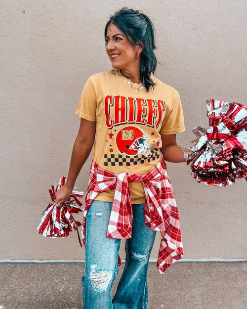 Chiefs Mustard Comfort Color Tee