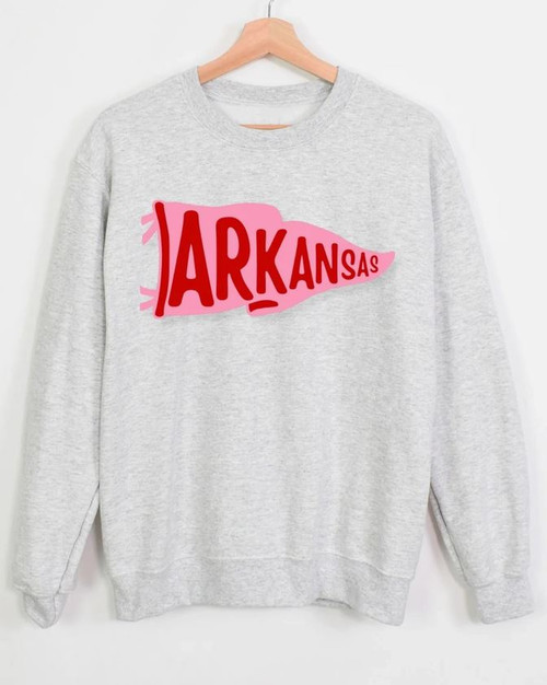 Arkansas Pennant Flag Sweatshirt