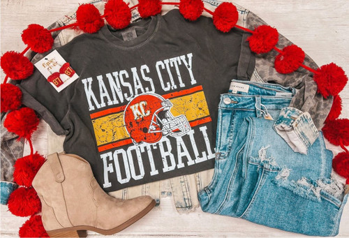Kansas City Football Comfort Color Tee