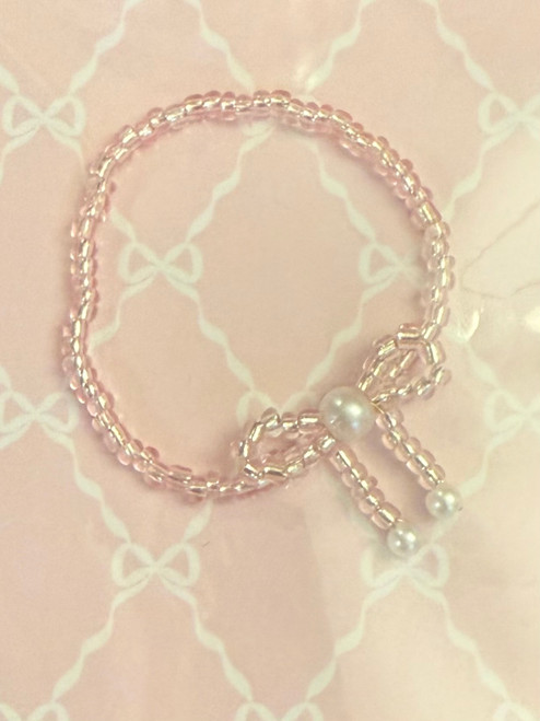 Girls' Pink Coquette Bow Bracelet
