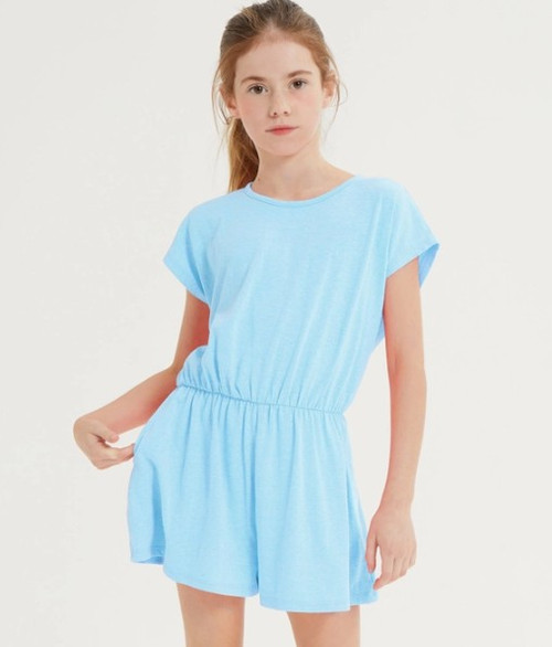 Girls' Aqua Romper