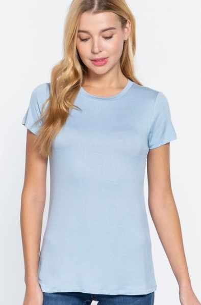 Light Blue Crewneck Short-sleeve Tee