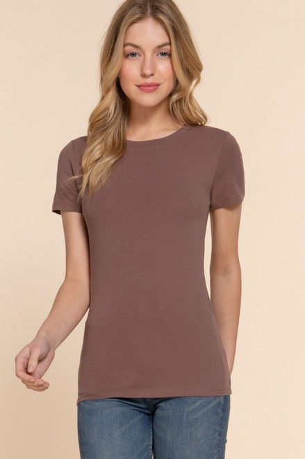Cocoa Brown Crewneck Short-sleeve Tee