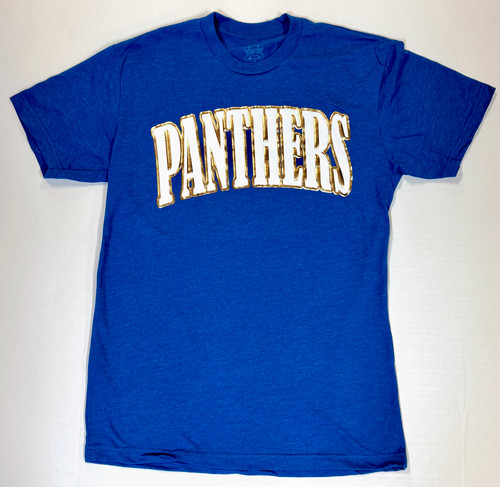 Panthers Arched Metallic Puff Tee