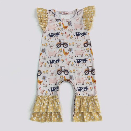 Infant Girls' Harvest Farm Ruffled Romper
