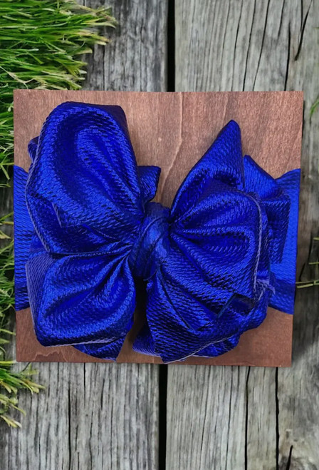 Infant Girls' Royal Blue Big Bow Headband