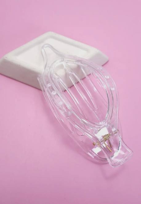 Clear Oval Lay Down Claw Clip