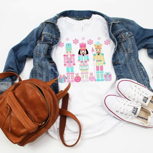 Christmas Nutcrackers White Tee