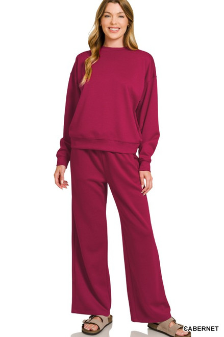Cabernet Crewneck Pullover & Pants Set
