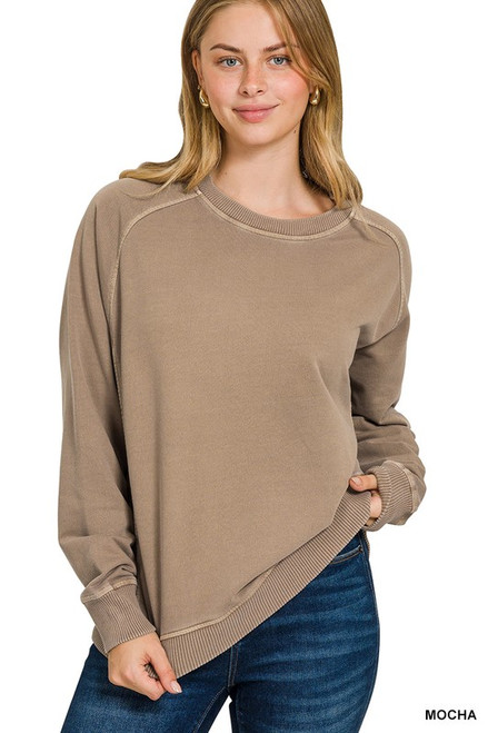 Mocha French Terry Pullover