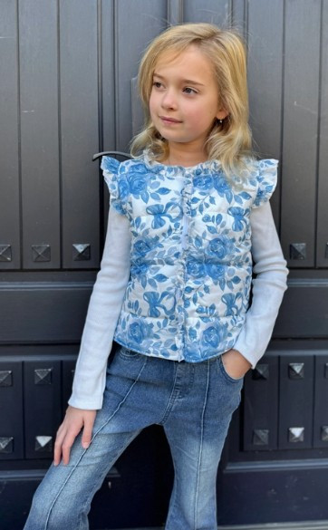 Prussian Blue Girls' Vest