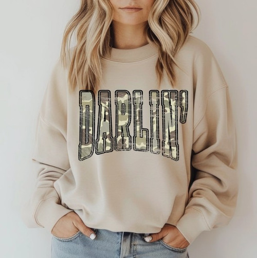 Camo Darlin' Sand Sweatshirt