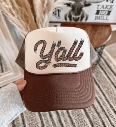 Y'all Brown & Tan Trucker Hat