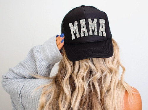 Mama Camo Black Trucker Hat