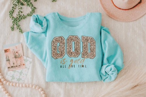God is Good All the Time Mint Sweatshirt