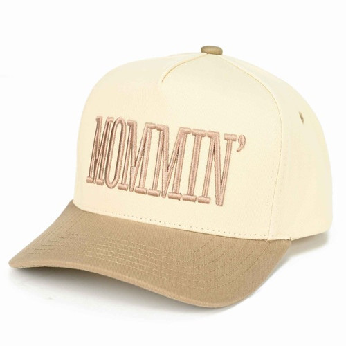 Mommin' Beige Trucker Hat