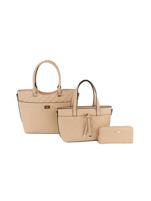 Tan 3-piece Purse & Wallet Set