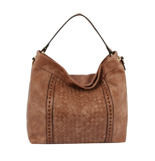 Dark Blush Textured Hobo Bag