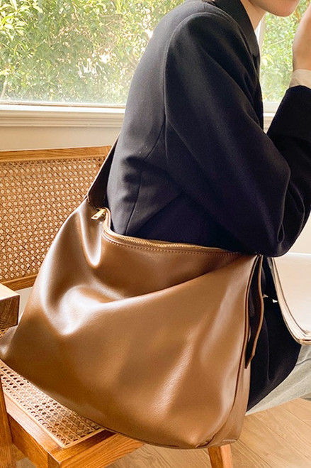 Camel Boston Shoulder Bag