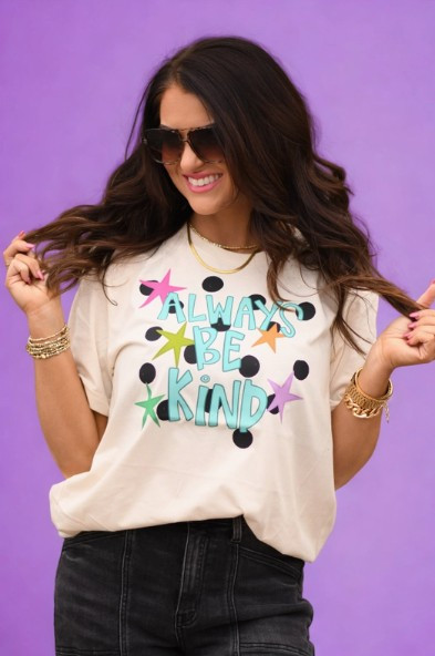 Always Be Kind Polka-Dot Tee