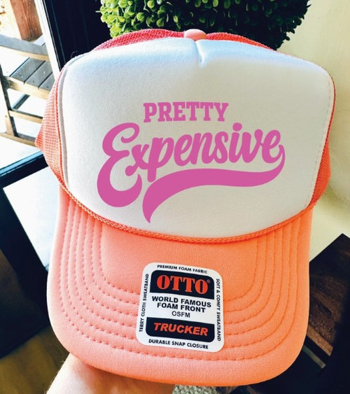 Pretty Expensive Coral Trucker Hat