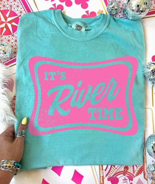 It's River Time Comfort Color Tee