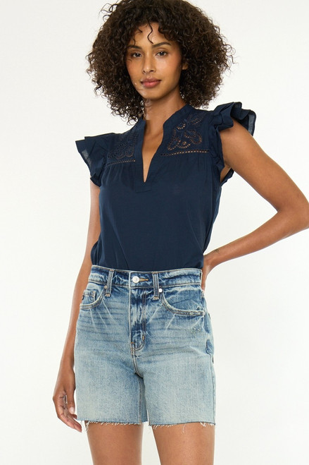 KanCan June High Rise Mom Shorts