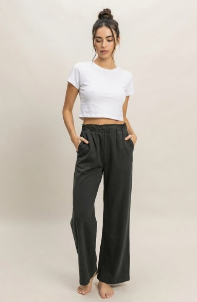Black High Waist Flare Pants